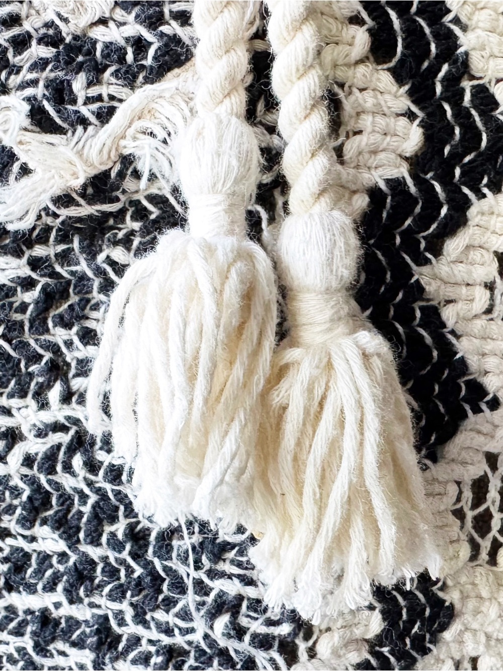 Calypso St. Barth Black and White Zigzag Crochet Minidress - Picture 8 of 16